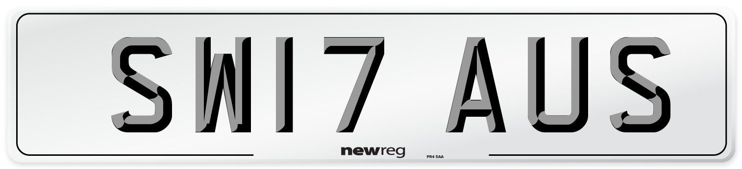 SW17 AUS Number Plate from New Reg